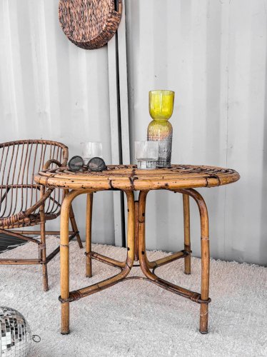 Léonie, la table basse en rotin N°228