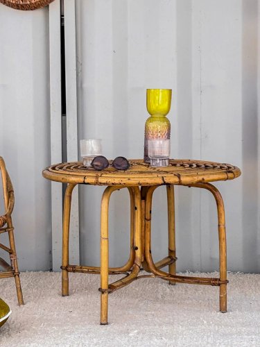 Léonie, la table basse en rotin N°228