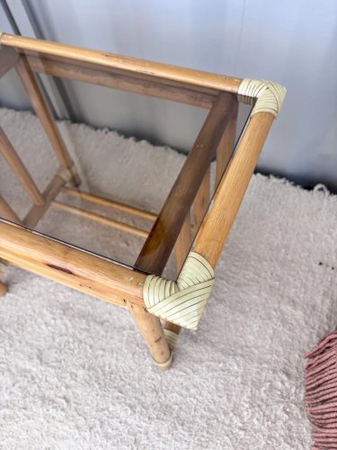 Léonie, la table basse en rotin N°232