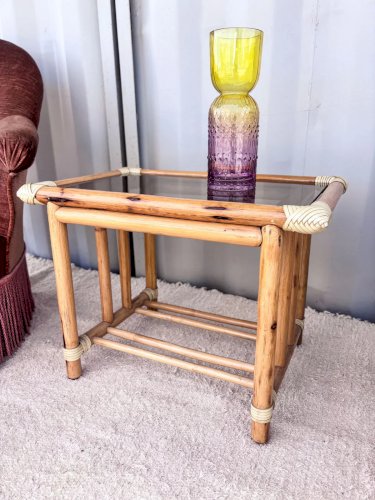 Léonie, la table basse en rotin N°232