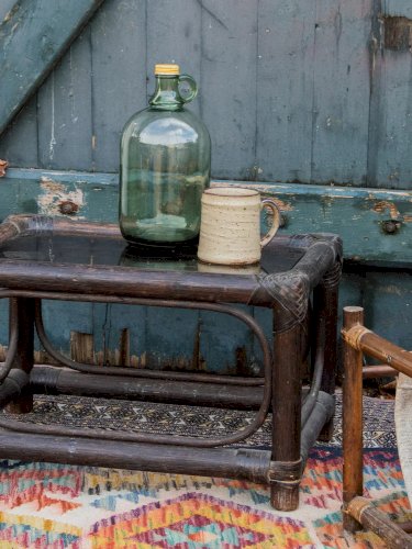 Léonie, la table basse en rotin N°234