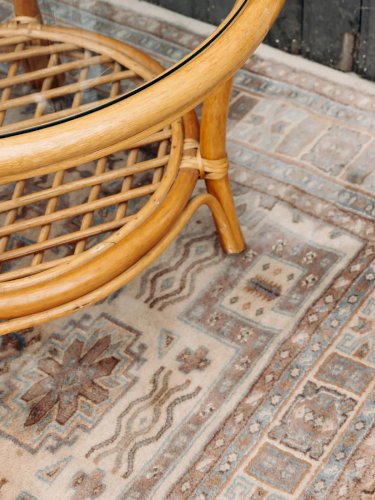 Léonie, la table basse en rotin N°252