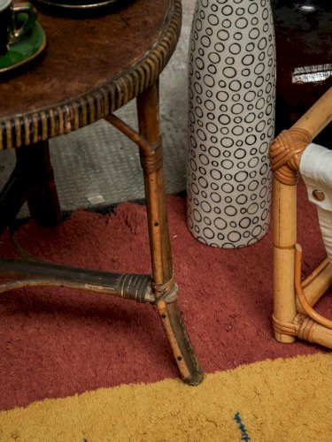 Léonie, la table basse en rotin N°257