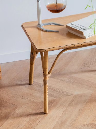 Léonie, la table basse en rotin N°267