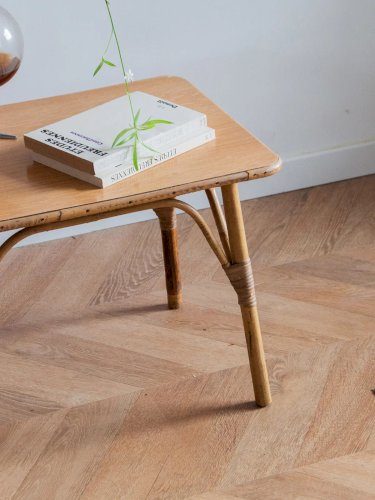 Léonie, la table basse en rotin N°267