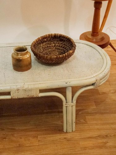 Léonie, la table basse en rotin N°278
