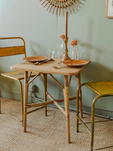 Léonie, la table basse en rotin N°295