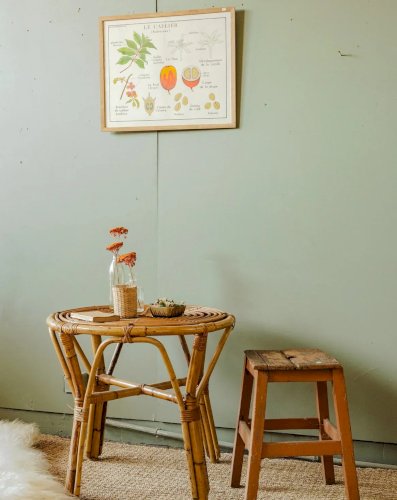 Léonie, la table basse en rotin N°298