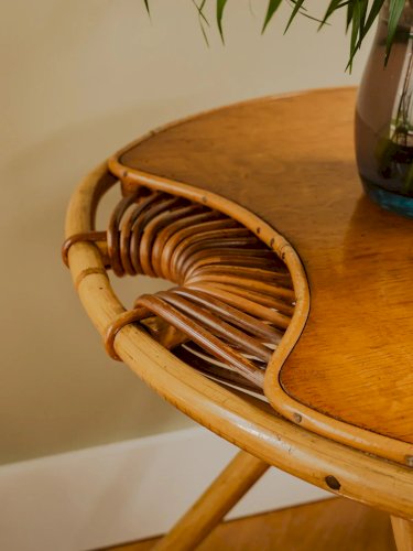 Léonie, la table basse en rotin N°302