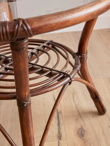 Léonie, la table basse en rotin N°337