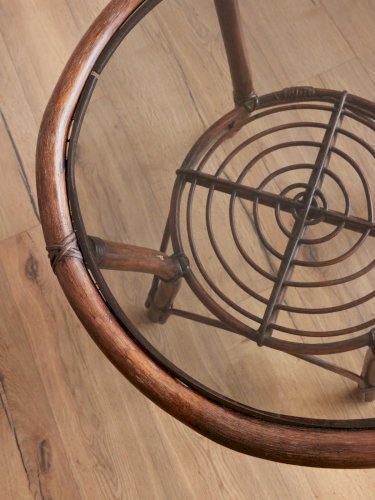 Léonie, la table basse en rotin N°337