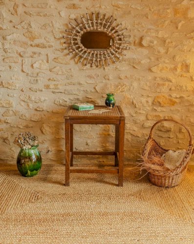 Léonie, la table basse en rotin N°340