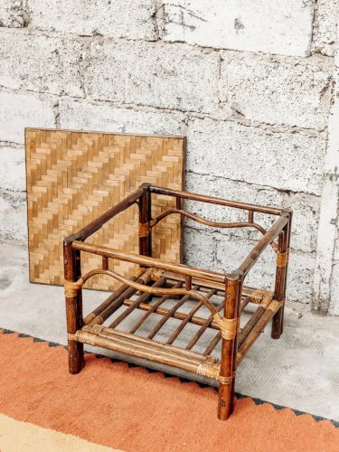 Léonie, la table basse en rotin N°364