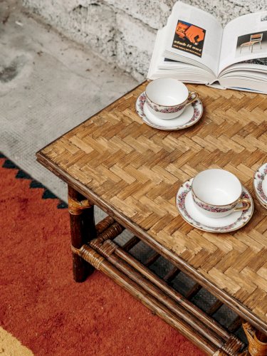 Léonie, la table basse en rotin N°364