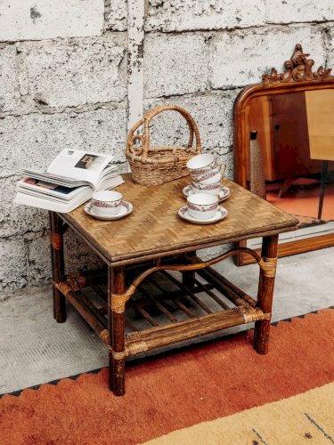 Léonie, la table basse en rotin N°364