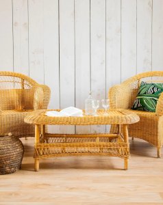 Léonie, the rattan coffee table No. 371