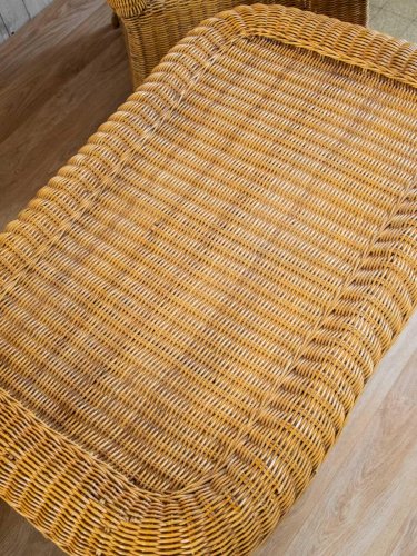 Léonie, la table basse en rotin N°371
