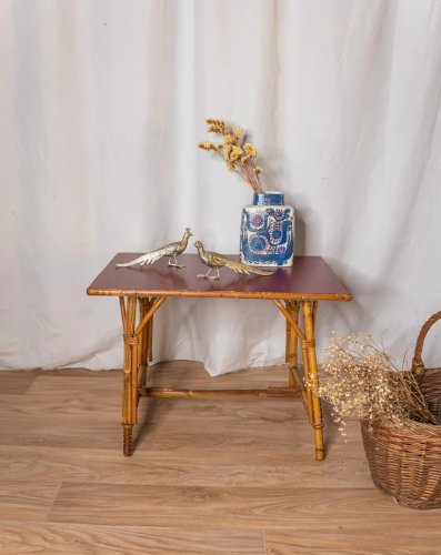 Léonie, la table basse en rotin N°407