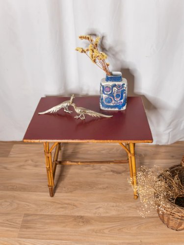 Léonie, la table basse en rotin N°407