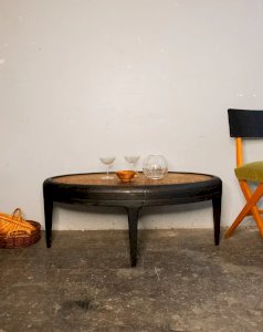 Léonie, la table basse ovale en bois N°400