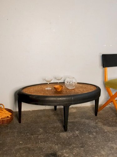 Léonie, la table basse ovale en bois N°400