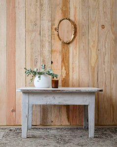 Léonie, la table basse patinée en bois N°385