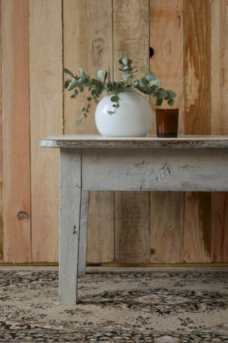 Léonie, la table basse patinée en bois N°385