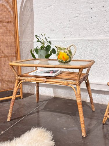 Léonie, la table de basse en rotin N°171