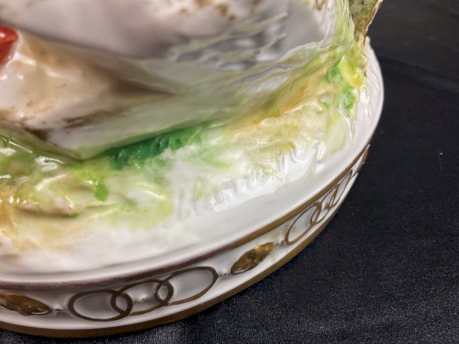 LES VENDANGES PUTTI CAPODIMONTE grande taille en porcelaine signé