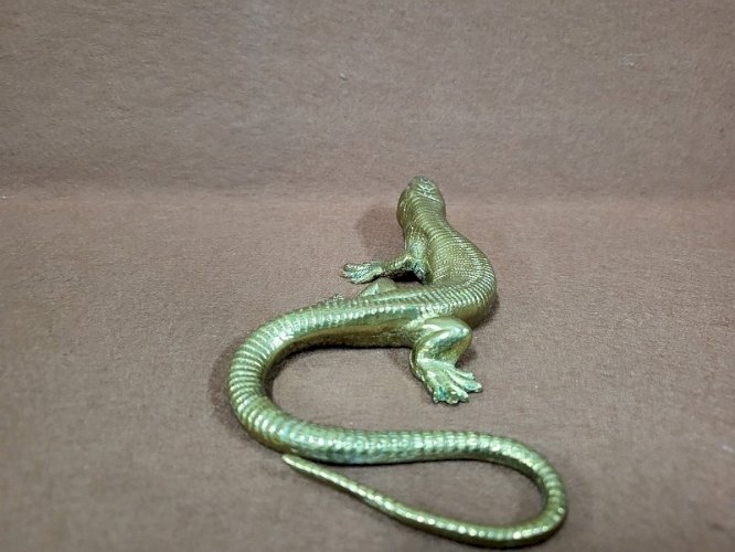 LEZARD EN BRONZE DORE