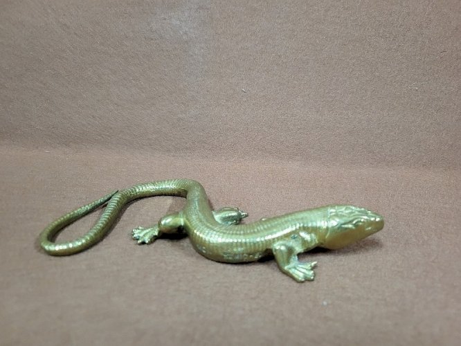 LEZARD EN BRONZE DORE