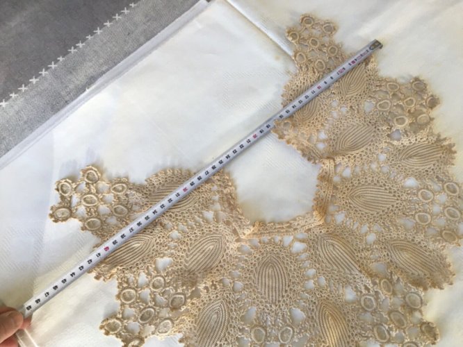 Linge Ancien Col enfant poupon brodé au fuseau Dentelle 1800/1900 Napoleon lll