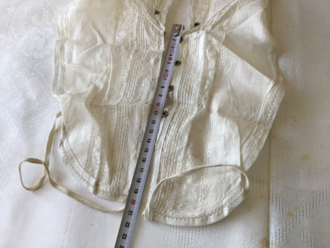 Linge Ancien Col jabot enfant brodé au fuseau Dentelle 1800/1900 Napoleon lll