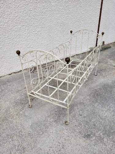 LIT EN FER ENFANT PLIANT TRANSFORMABLE EN CANAPE