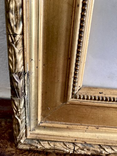 Lithographie ancienne Le Charivari 1844 encadrée – Cadre doré XIXe