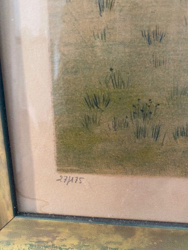 Lithographie ancienne signée et numérotée, avec certificat. M. Ghiglion-Green.