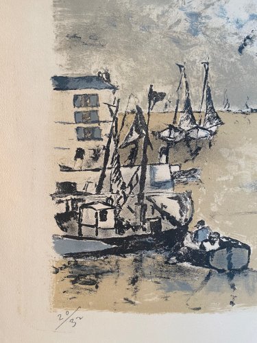 Lithographie ancienne signée et numérotée. Celso Lagar. Début XXème