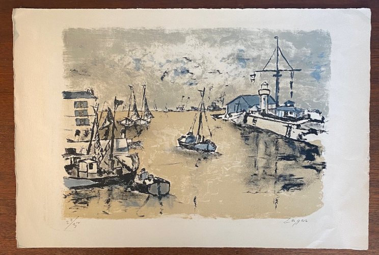 Lithographie ancienne signée et numérotée. Celso Lagar. Début XXème