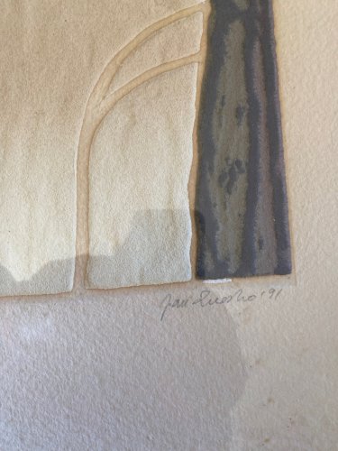 Lithographie ancienne signée, Jan Znosko, numérotée et encadrée sous verre.