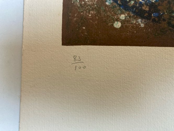 Lithographie Anthoni Cumella A Jean Dieuzaide 1974 Abstrait abstraction