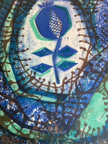 Lithographie Anthoni Cumella A Jean Dieuzaide 1974 Abstrait abstraction