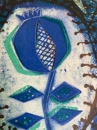 Lithographie Anthoni Cumella A Jean Dieuzaide 1974 Abstrait abstraction