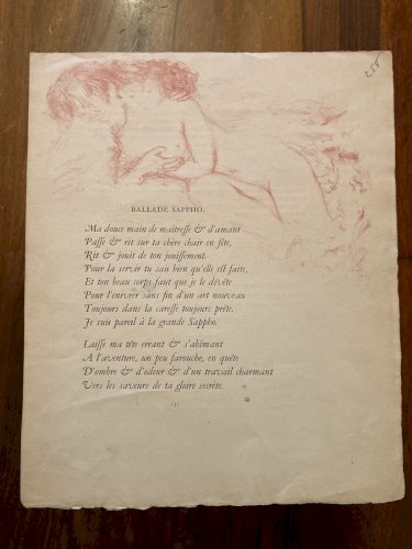 Lithographie Balade De Sappho Pierre Bonnard Paul Verlaine Art Gravure XXe