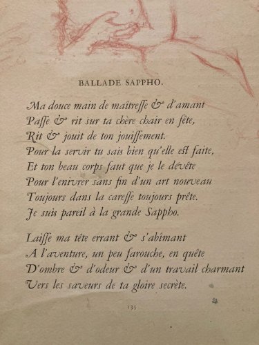 Lithographie Balade De Sappho Pierre Bonnard Paul Verlaine Art Gravure XXe