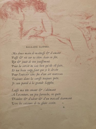 Lithographie Balade De Sappho Pierre Bonnard Paul Verlaine Art Gravure XXe