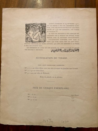 Lithographie Balade De Sappho Pierre Bonnard Paul Verlaine Art Gravure XXe