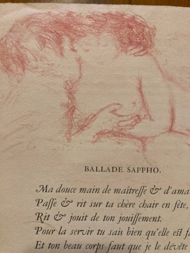 Lithographie Balade De Sappho Pierre Bonnard Paul Verlaine Art Gravure XXe