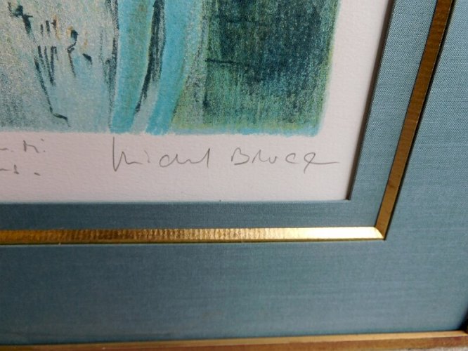 LITHOGRAPHIE BALLONS DU BOIS MICHEL BRUCE