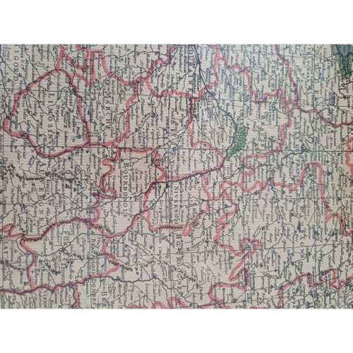 Lithographie Carte de France par Ph.Ruache 1745