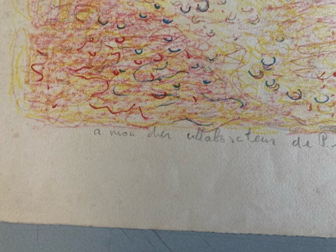 Lithographie Constantin Andréevitch TERECHKOVITCH Ecole Russe Expressionnisme